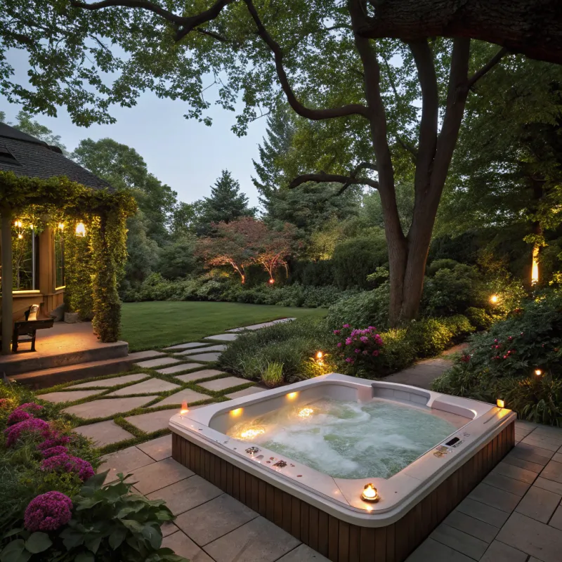 Serene Inground Hottub for Ultimate Relaxation