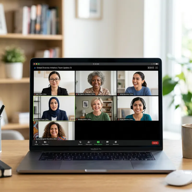 Diverse Women in a Virtual Meeting - Connect & Collaborate