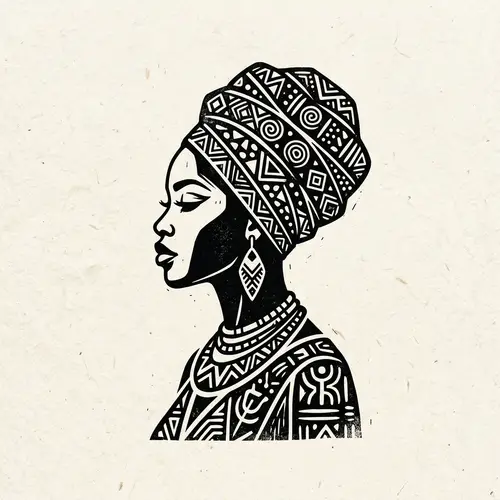 African Artistic Style: Black & White Minimalism