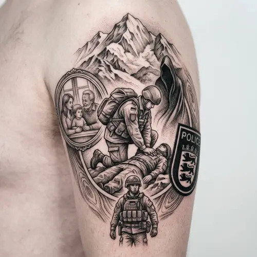 German Medic Tattoo: Save Lives in Overseas Missions