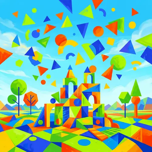 Imaginative Geometry and Bright Colors: Abstract Landscape Art