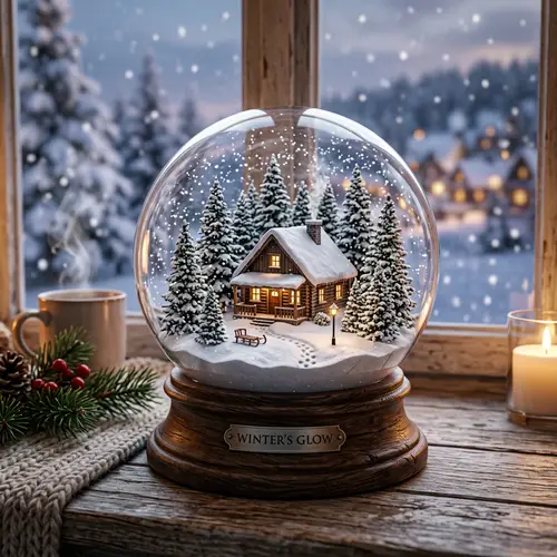 Glass Snow Ball - Beautiful Winter Decor