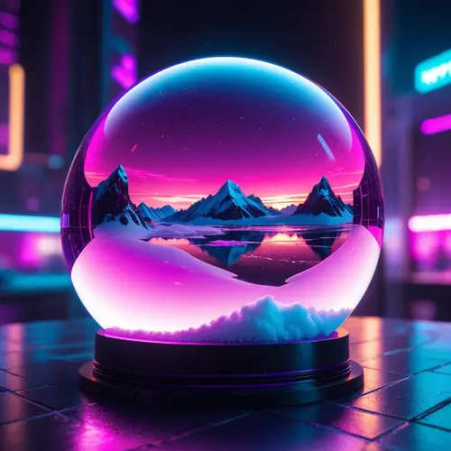 Glass Snow Ball - Beautiful Winter Decor