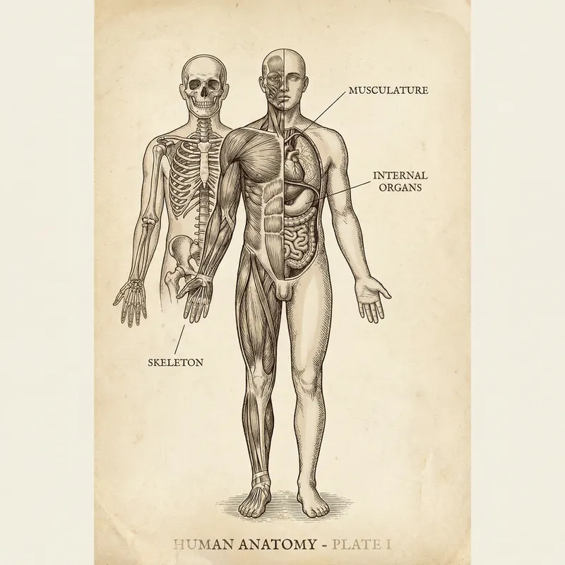 Human Body Illustration - Detailed Anatomical Depiction Human Body Illustration - Detailed Anatomical Depiction