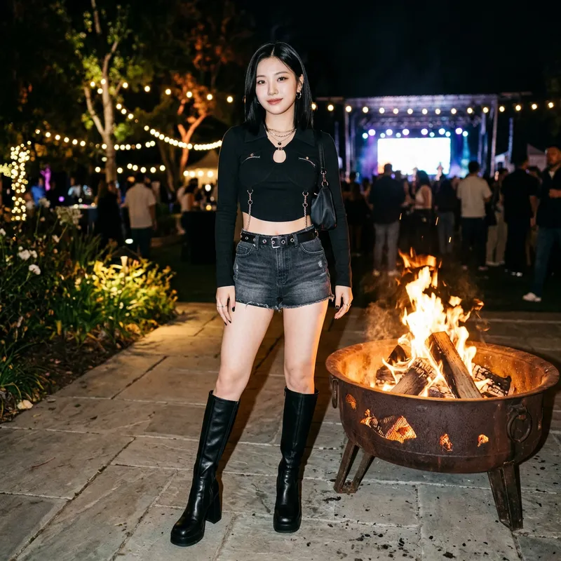Stylish Female Idol Group by the Fire | Fashion Inspiration Stylish Female Idol Group by the Fire | Fashion Inspiration