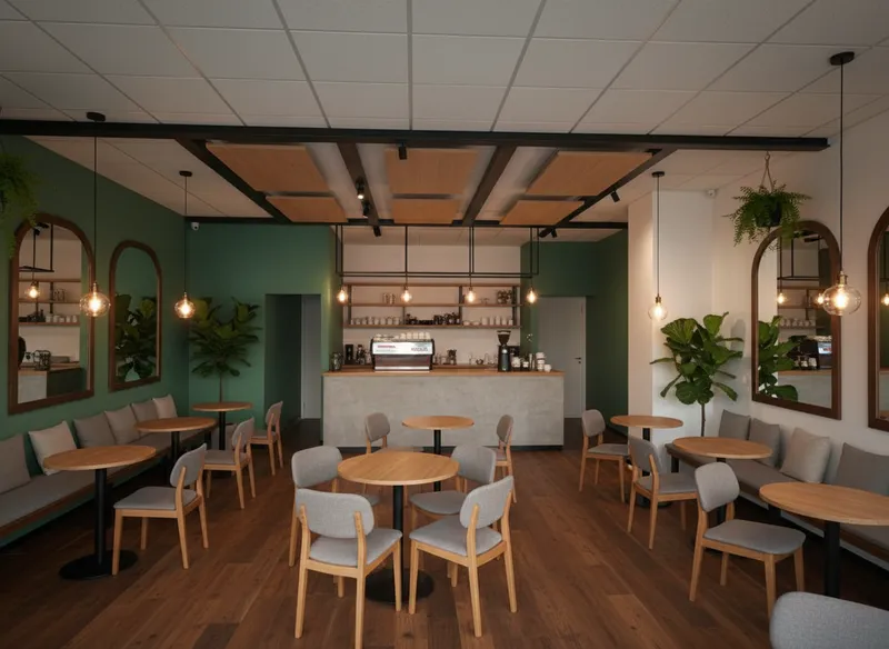 Transforming a Space into a Cozy Café