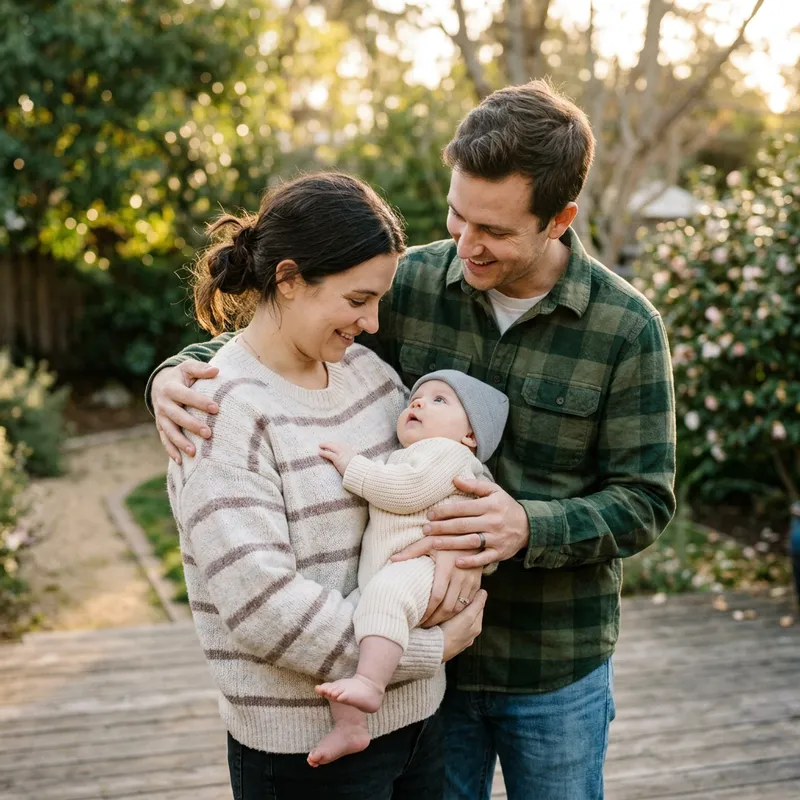 Family Moments: Holding Our Baby Together