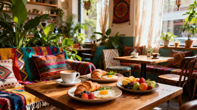 Beautiful Bohemian Coffee Shop Interior Design