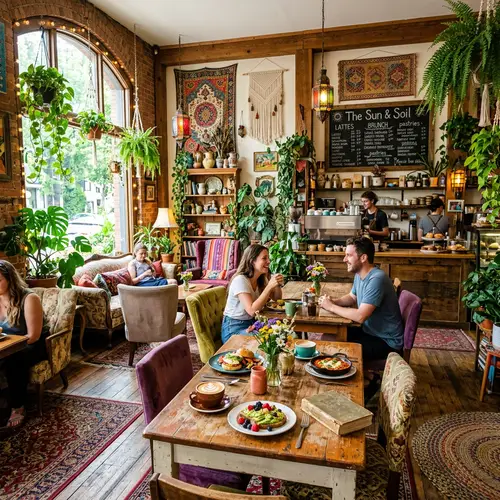 Beautiful Bohemian Coffee Shop Interior Design
