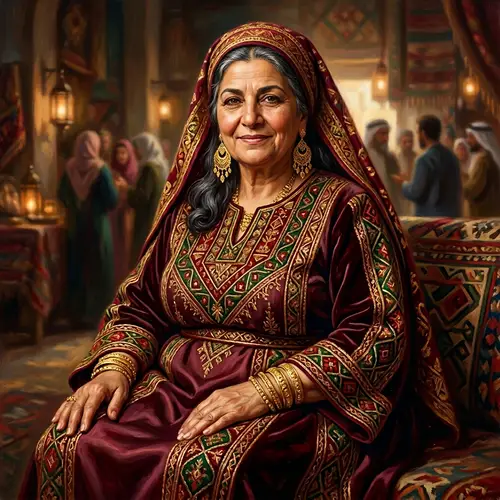 Elegant Portrait of a 60-Year-Old Arab Model