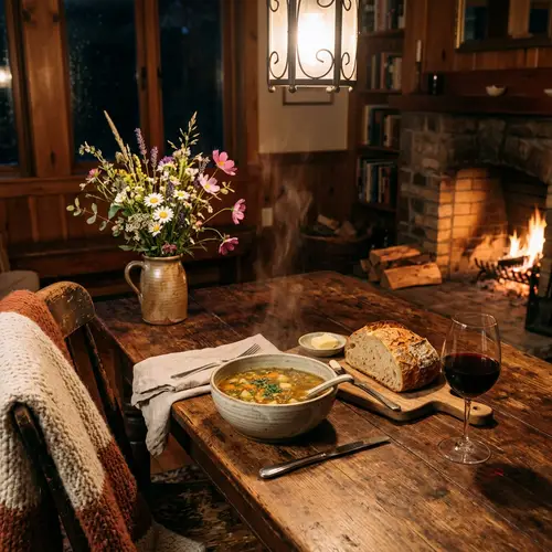 Cozy Homemade Soup and Bread | Warmth and Comfort