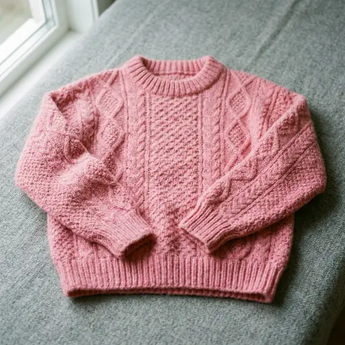 Cozy & Vibrant Pink Sweater for Warmth | Knitted Design