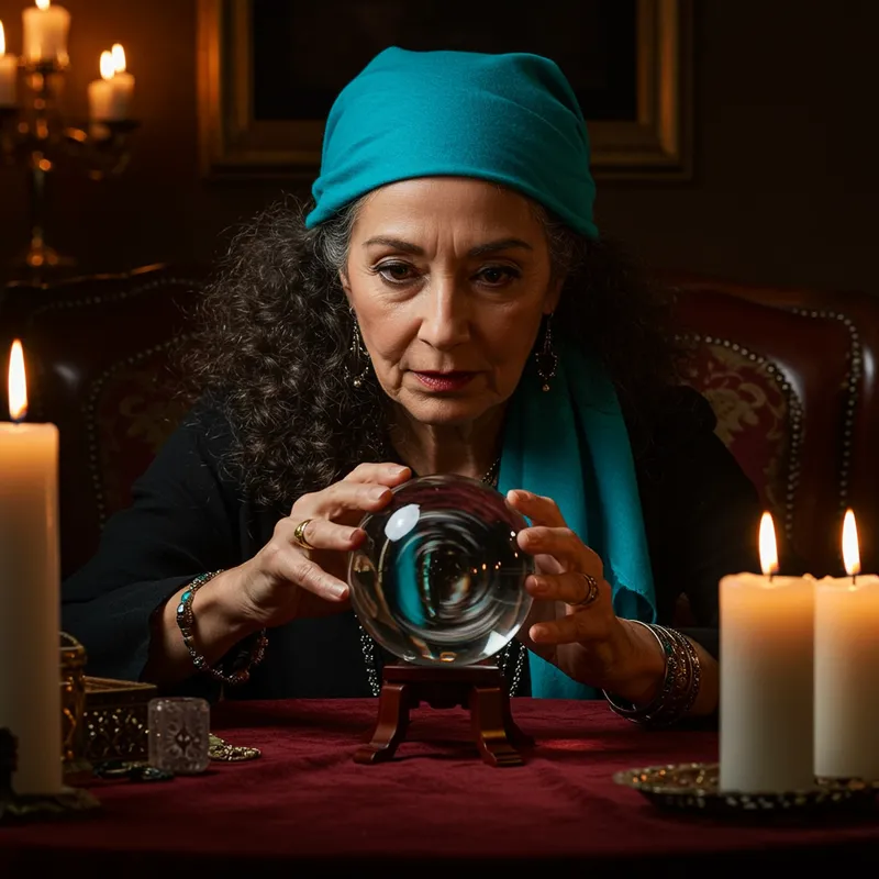 Seer Gazing into a Fortune Globe