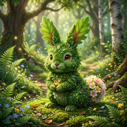 Florabbit - Small Rabbit-like Pokémon Covered in Lush Green Foliage