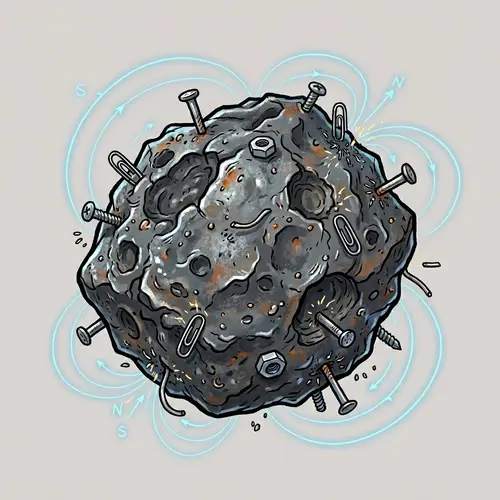 Cartoon Magnetic Meteorite PNG Image