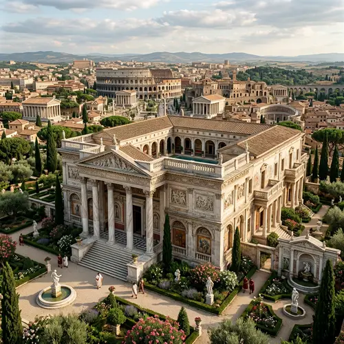 Roman Mansion Depiction Inspired by Quo Vadis | Stately Architecture & Gardens