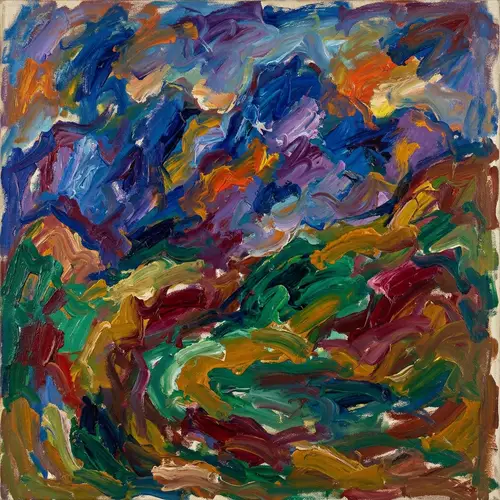 Abstract Mountain Landscape - Colorful & Emotional Art