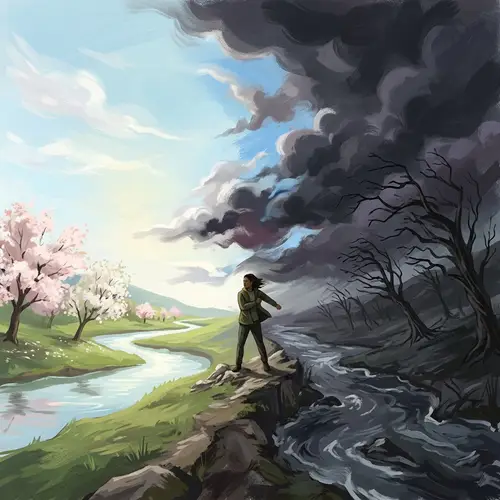 Mental Health vs Depression: A Visual Battle of Serenity and Storm