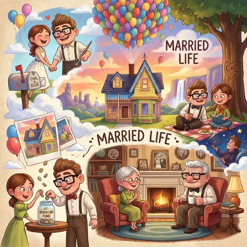Pixar-Style 'Married Life' Illustration from Up