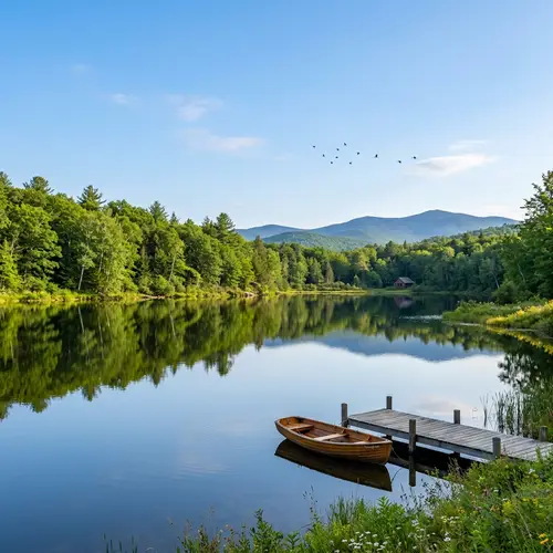 Tranquil Landscape: Calm and Serene Scene of Unruffled Beauty
