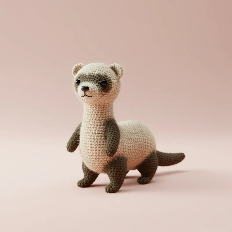Crochet Standing Ferret Amigurumi Pattern