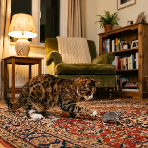 Playful Cat and Rat Interaction in Home Environment
