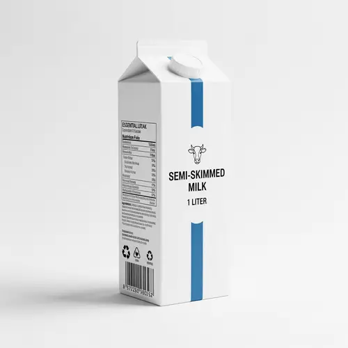 Minimalist Tetra Pak Milk Carton Design