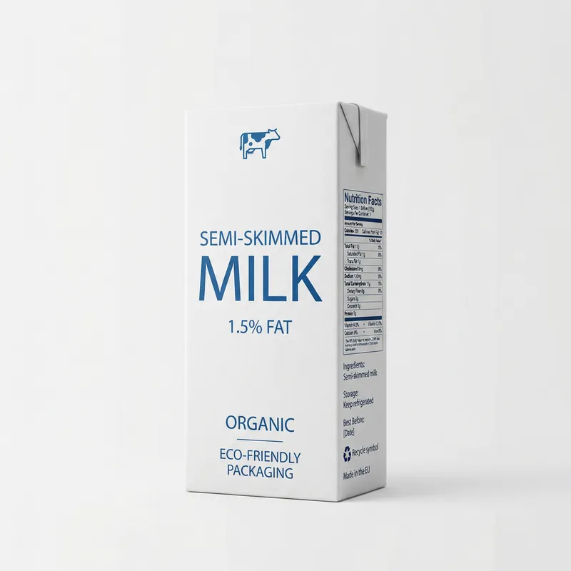 Minimalist Tetra Pak Milk Carton Design