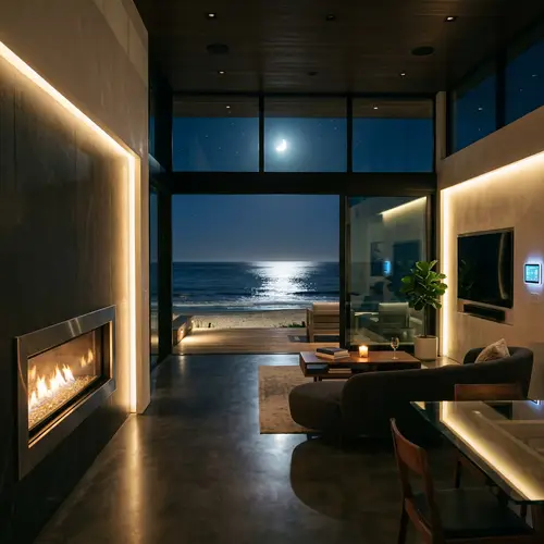 Modern Oceanfront House with Hitech Renovation | Serene Night Atmosphere