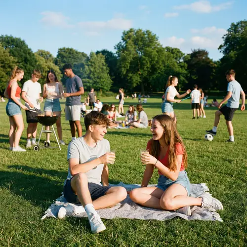 Summer Park Conversations with Friends