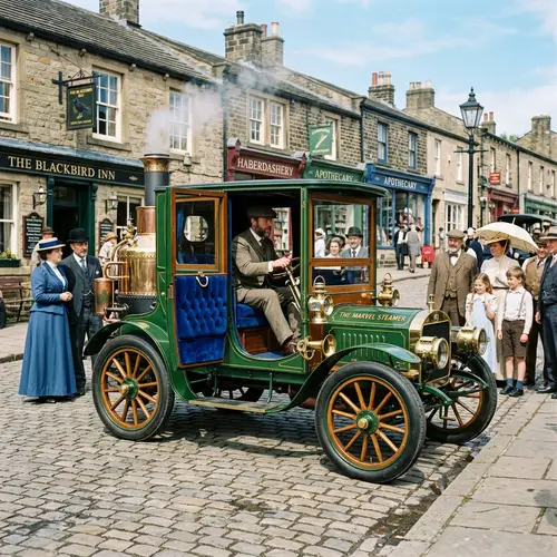 Vintage Steam Car - Classic Era Automobile Image