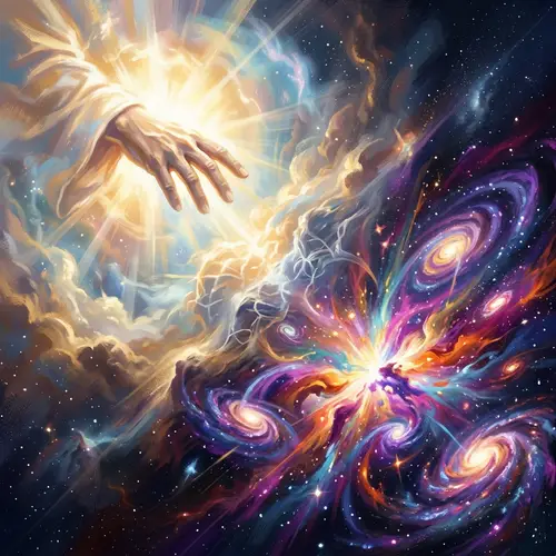 Biblical vs. Theoretical Creation of Universe: Cosmic Dialogue