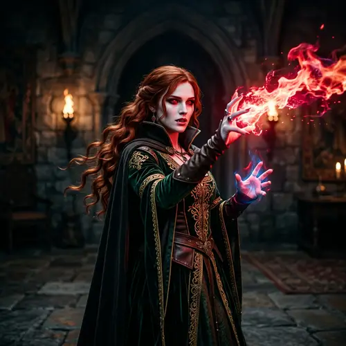 Triss Merigold: Female Vampire Sorceress Spellcaster