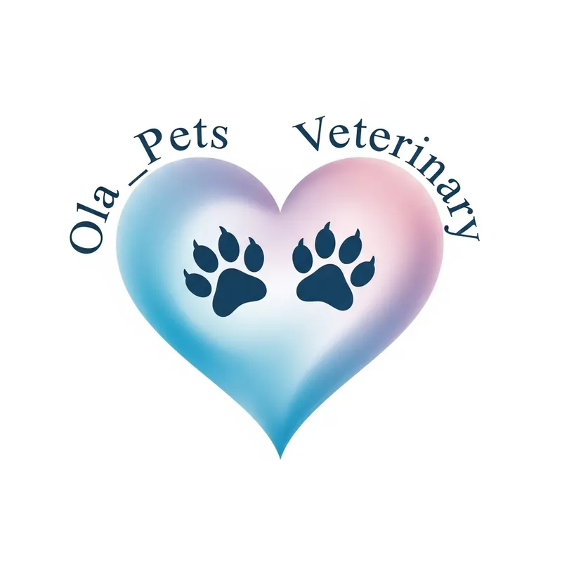 Heart with Pet Paw Prints - Ola Pets Veterinaria