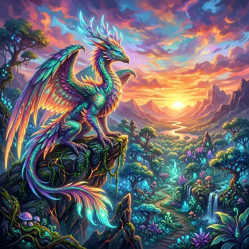 Fantastic Beast in Magical Landscape | Mythical Creature