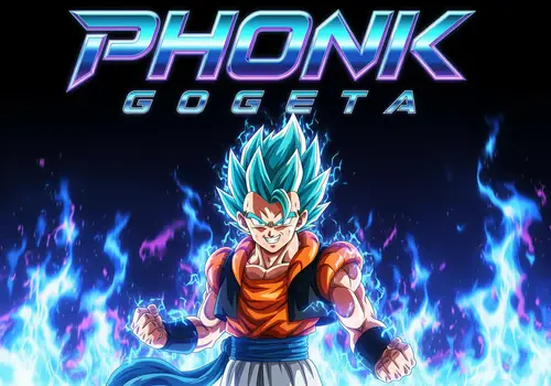 Gogeta Super Saiyan Blue Phonk Album Cover Art