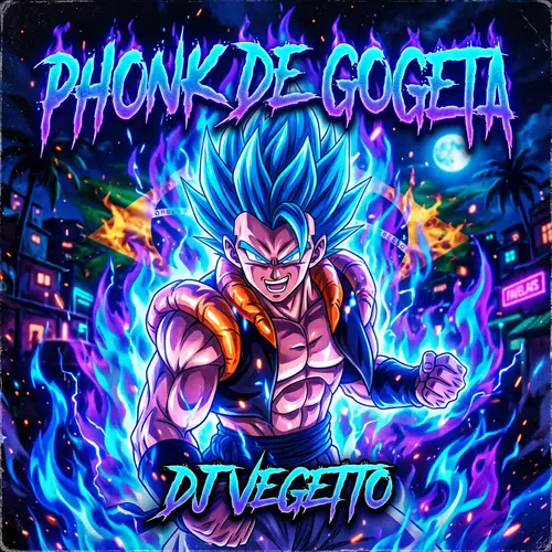 Gogeta Super Saiyan Blue Phonk Album Cover Art