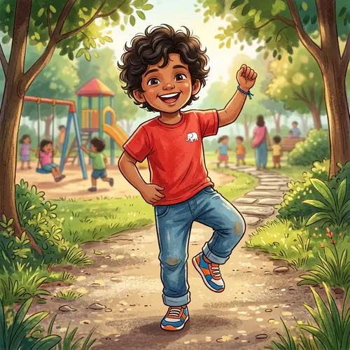 Young South Asian Boy in Playful Pose | Smiling and Cheerful