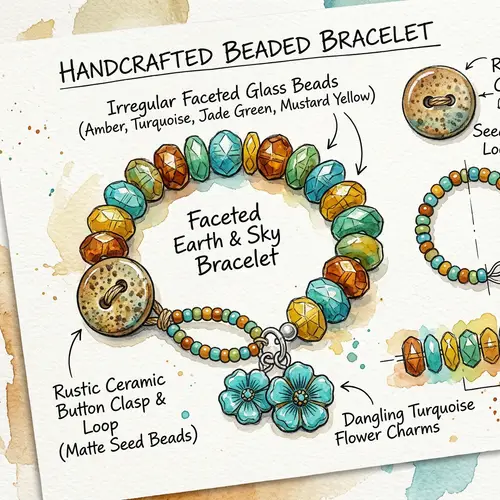 Unique Handcrafted Beaded Bracelet Design