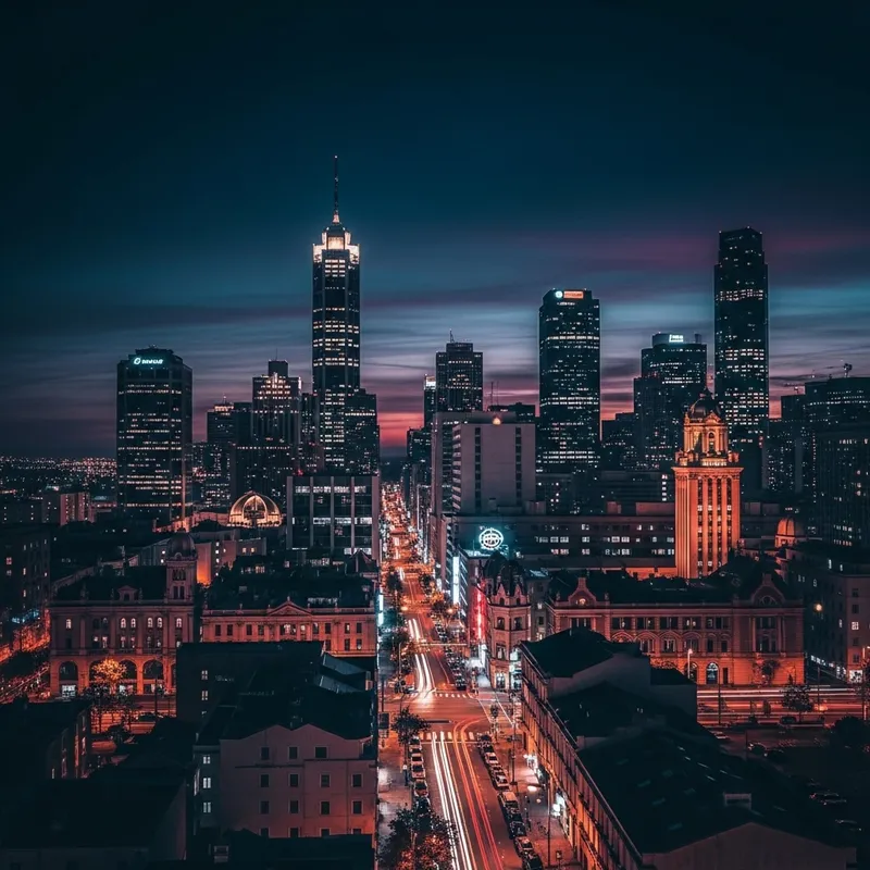 Stunning Night City Skyline Photos