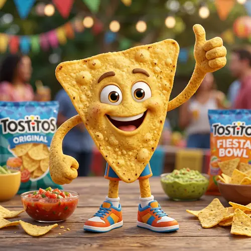 3D Tostito Mascot: Fun Snack Character