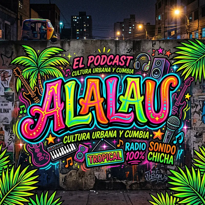 Vibrant 'Alalau' Podcast Cover Art in Chicha Style Vibrant 'Alalau' Podcast Cover Art in Chicha Style