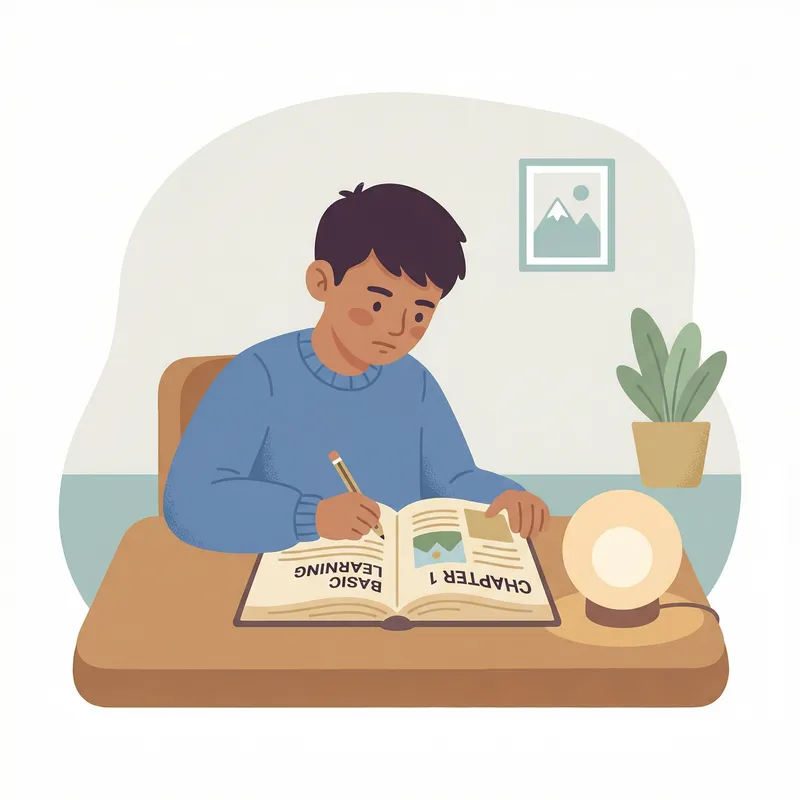 Simplistic Illustration: Beginner's Journey in Learning Simplistic Illustration: Beginner's Journey in Learning