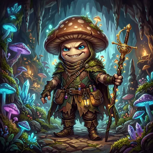 Cave Mushroom Bandit: A Sweet Villain Character