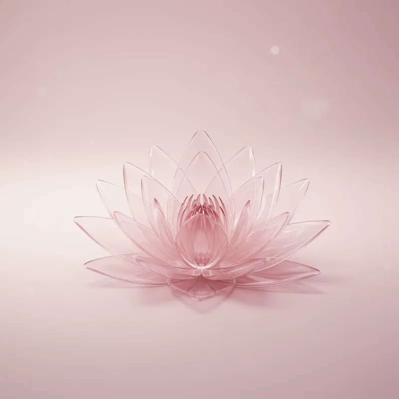 Glassmorphism Lotus Flower Design