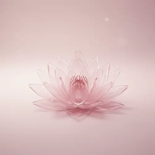 Glassmorphism Lotus Flower Design
