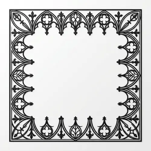 Minimalist Gothic Style Border Design