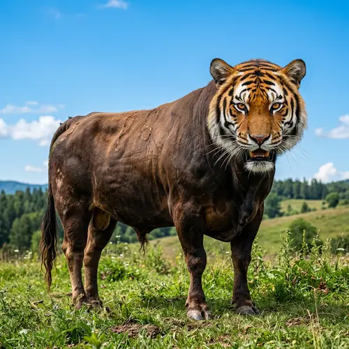 Bull with Tiger Face: A Unique Hybrid Creature