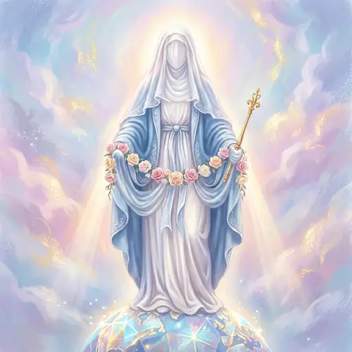 Ethereal Mother Mary Digital Art | Divine Fantasy