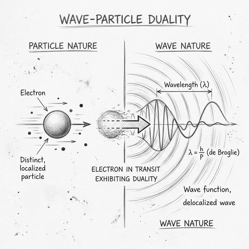 Wave-Particle Duality Illustrated: A Detailed Sketch
